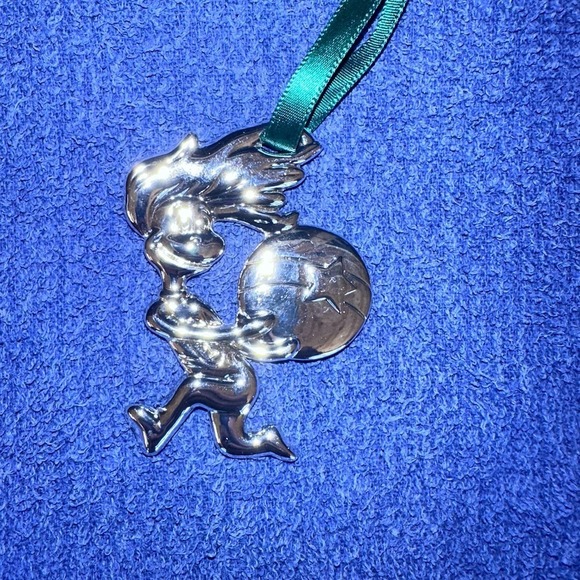 NEW Vintage Cat In The Hat Christmas Tree Ornament Dr Seuss Silver Plated Set - Picture 3 of 11